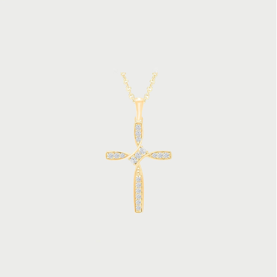 Bypass Cross Pendant Necklace