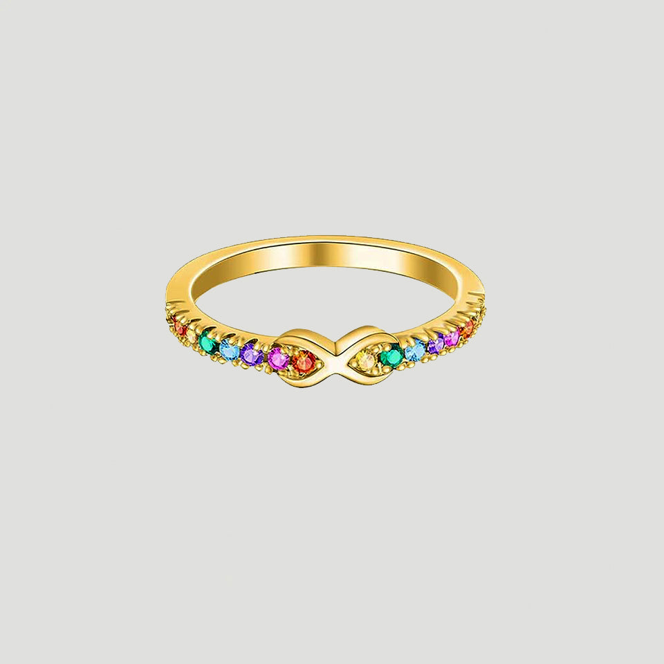 Rainbow Infinity Knot Ring