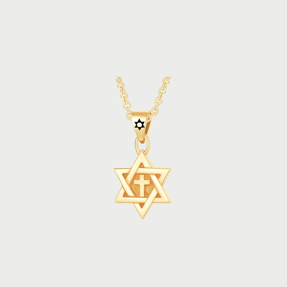 Star of David Cross Pendant Necklace