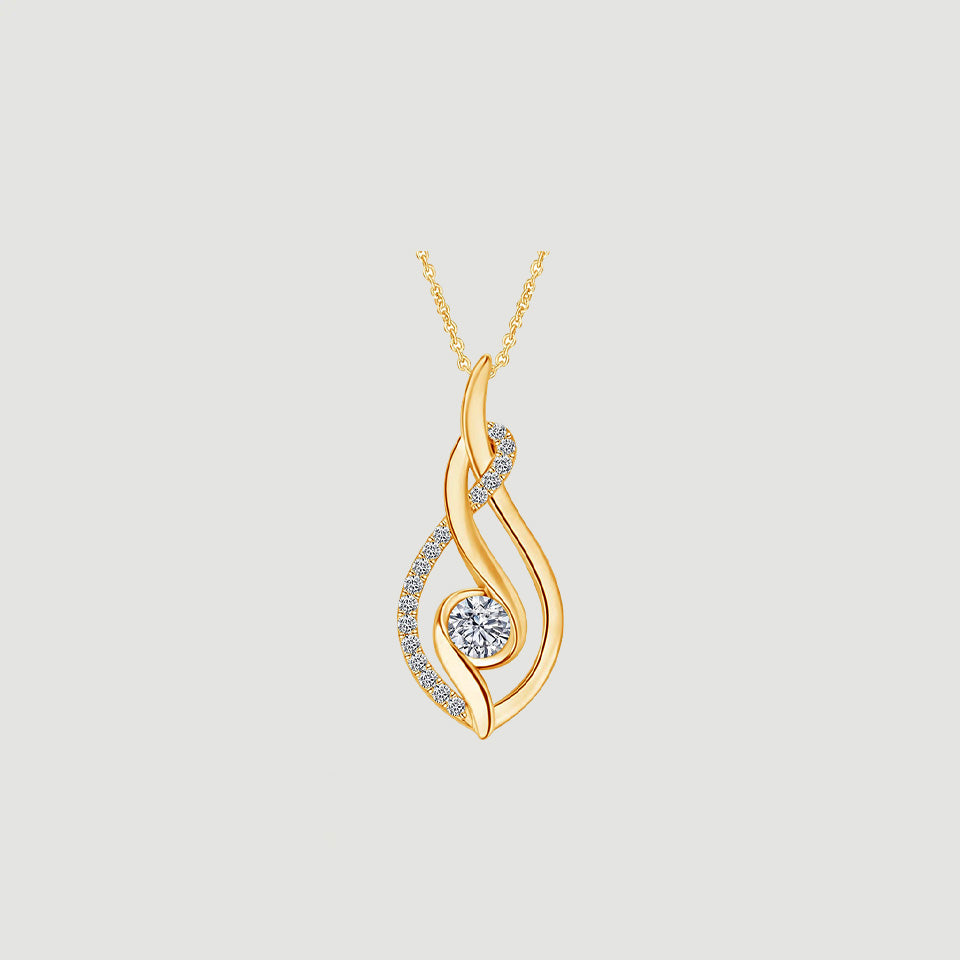 Moissanite Diamond Infinity Pendant Necklace