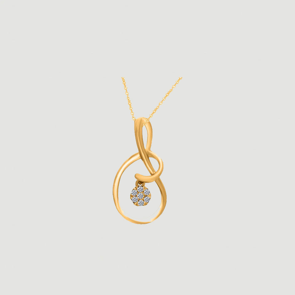 Accent Solitaire Pendant Necklace