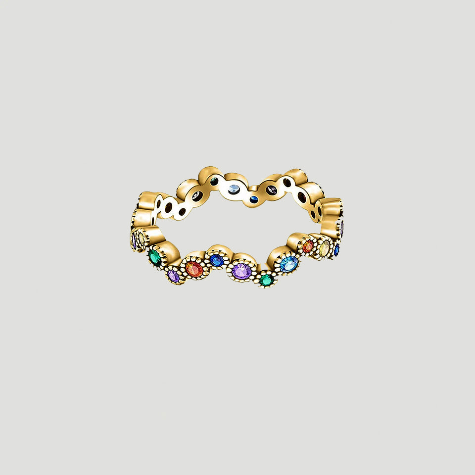 Rainbow Stackable Band Ring