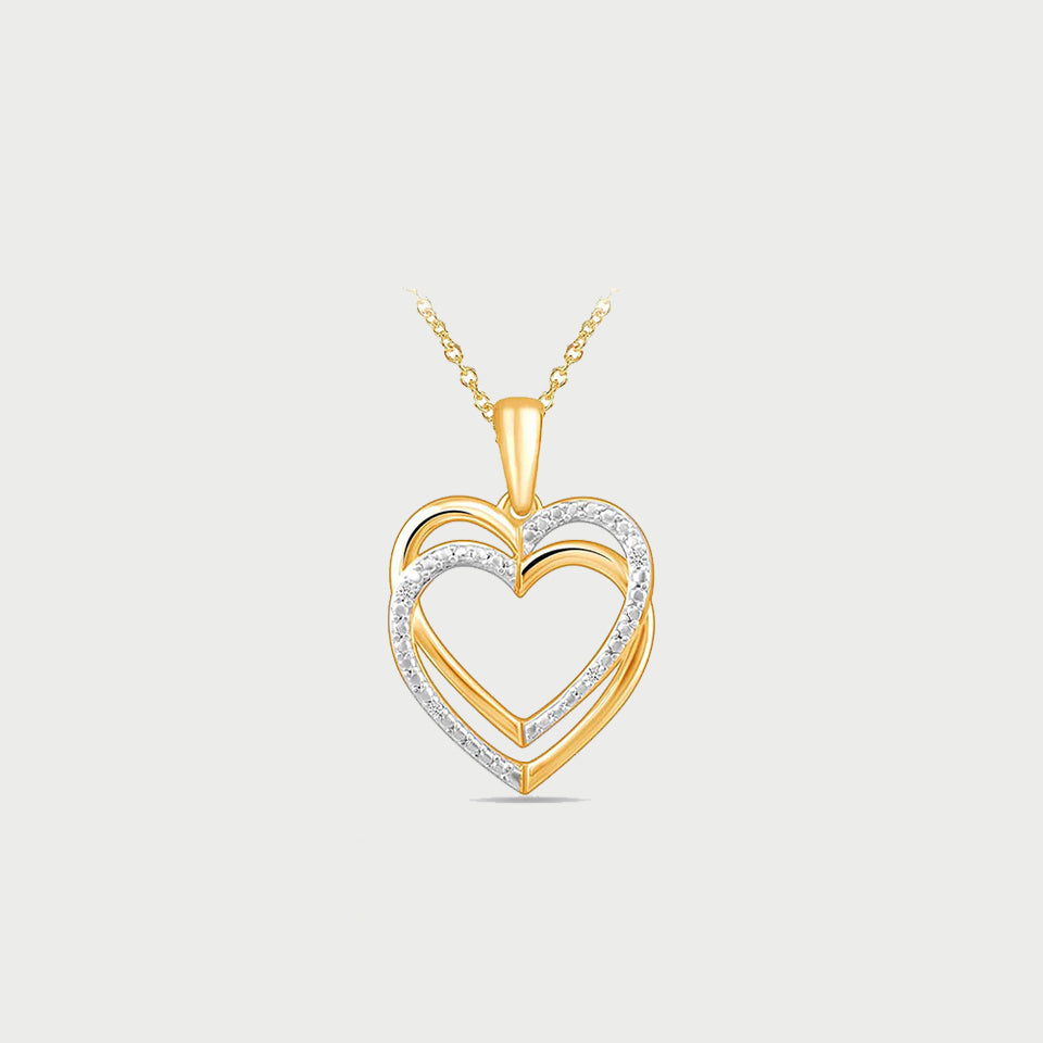 Trendor Love Double Heart Pendant Necklace