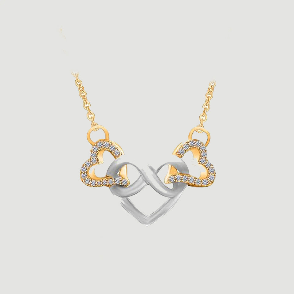 Infinity Heart Interlocking Pendant Necklace