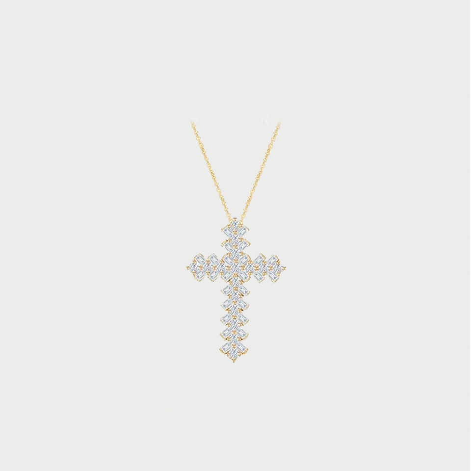 Chevron Cross Pendant Necklace