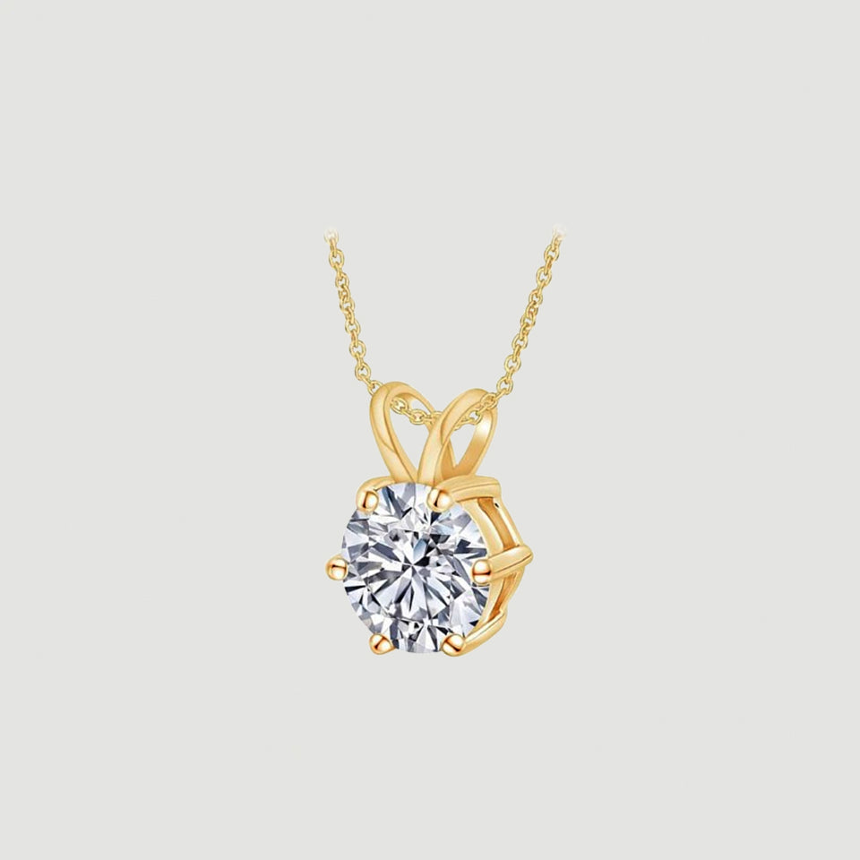 Prong Solitaire Pendant Necklace