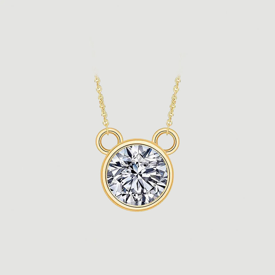 Round Bezel Pendant Necklace