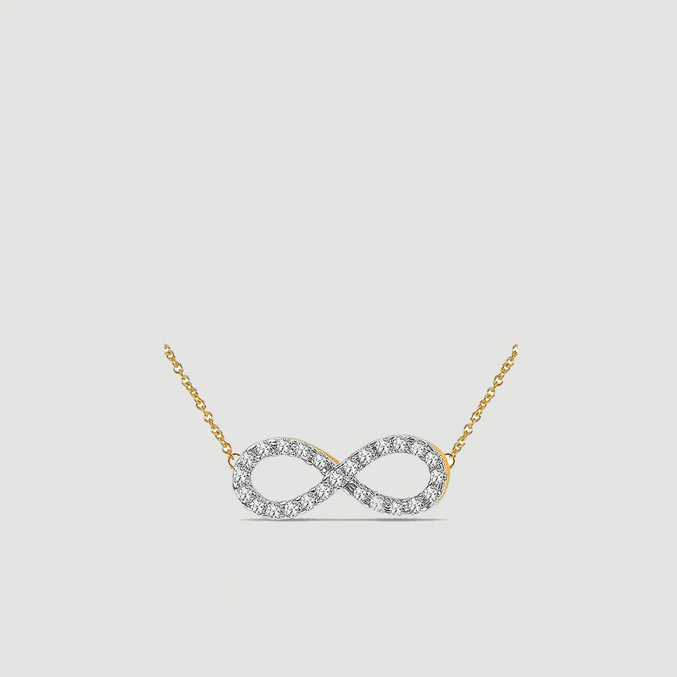 Sideways Infinity Pendant Necklace