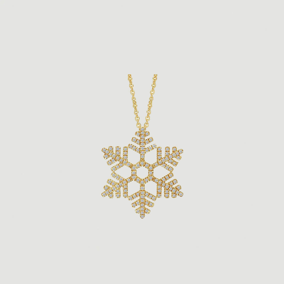 Winter Snowflake Pendant Necklace