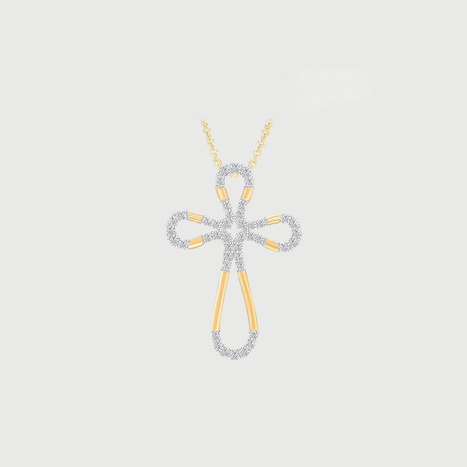 Religious Loop Cross Pendant Necklace