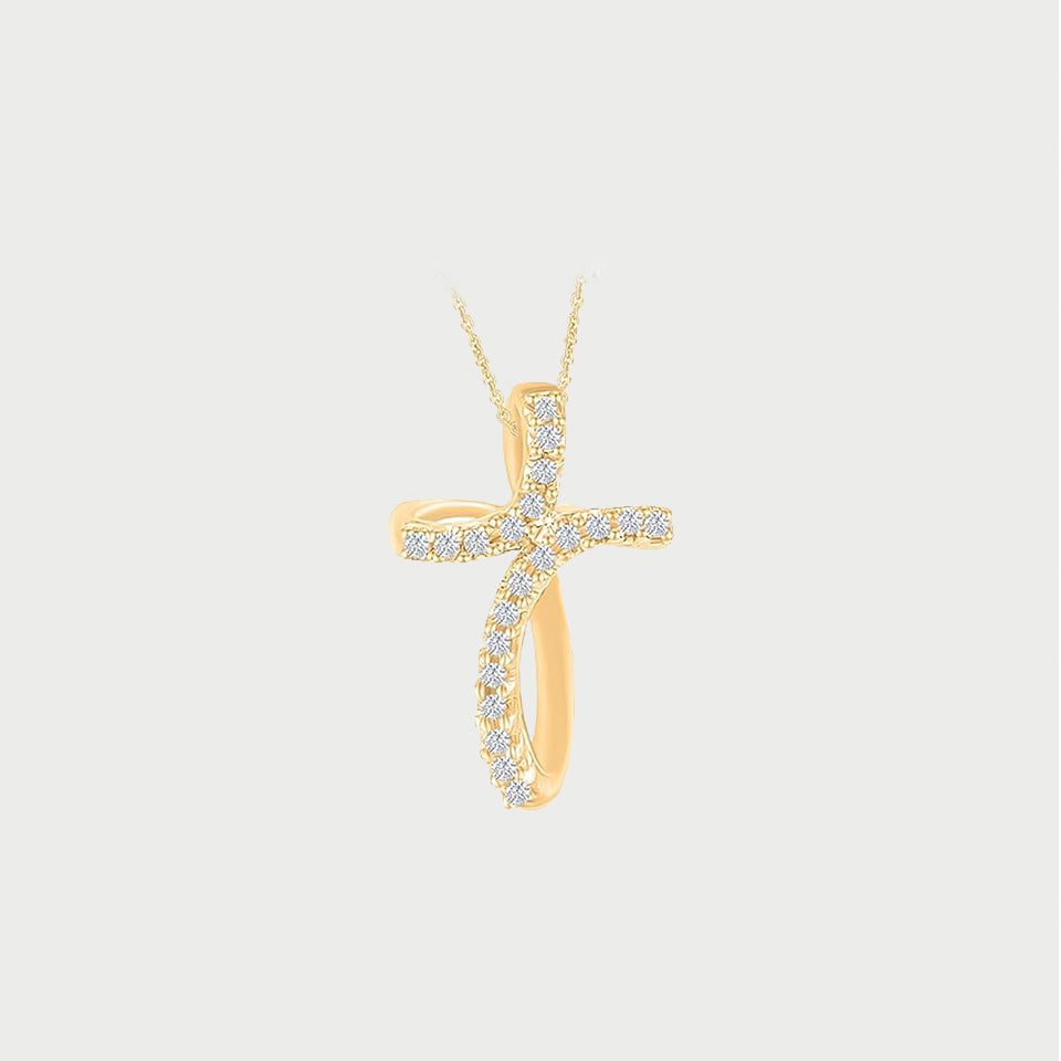 Open Loop Cross Pendant Necklace