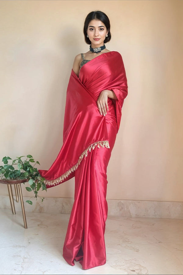 Fancy Japan Satin Saree