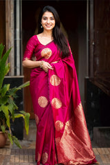 Fancy Soft Lichi Silk Saree