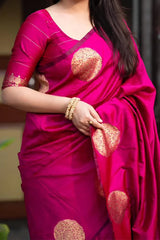 Fancy Soft Lichi Silk Saree