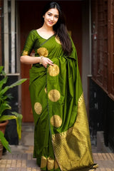 Fancy Soft Lichi Silk Saree