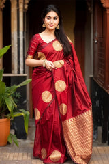 Fancy Soft Lichi Silk Saree