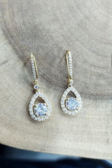 Teardrop Moissanite Drop Earrings