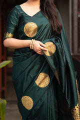 Fancy Soft Lichi Silk Saree