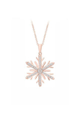 Baguette Snowflake Pendant Necklace