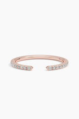 Round Cut Open Stacking Band Ring