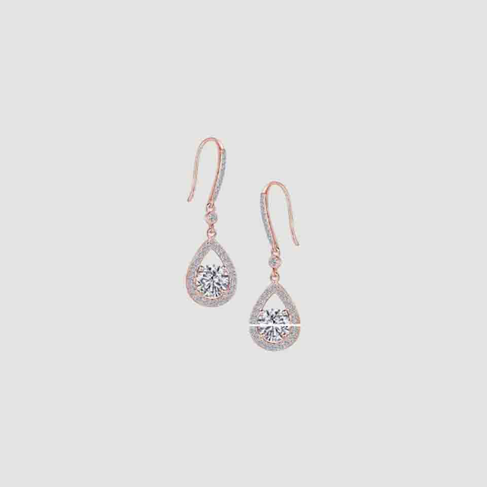 Teardrop Moissanite Drop Earrings