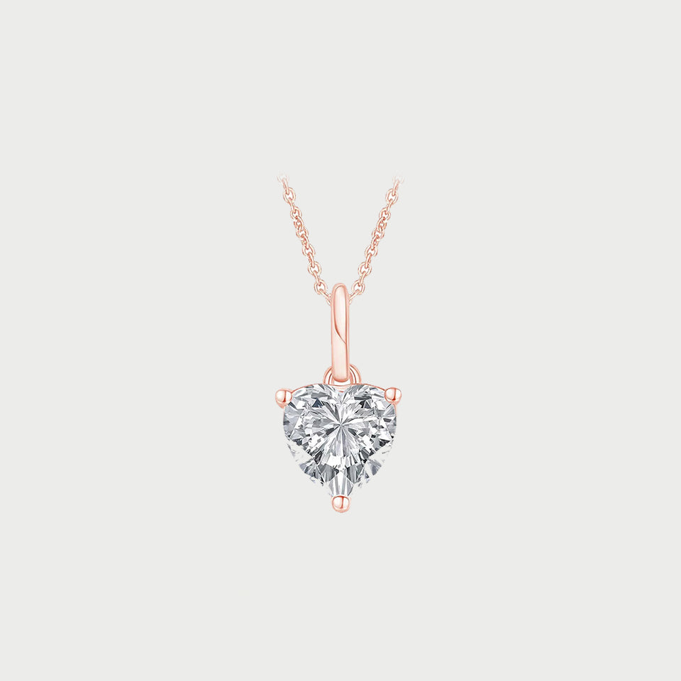 Heart Stone Shape Pendant Necklace