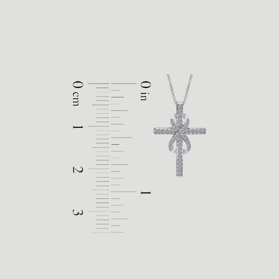 Diamond Cross with Infinity Pendant Necklace