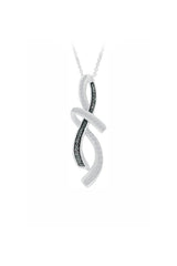 B&W Infinity Pendant Necklace