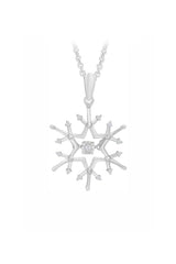 Cluster Snowflake Pendant Necklace