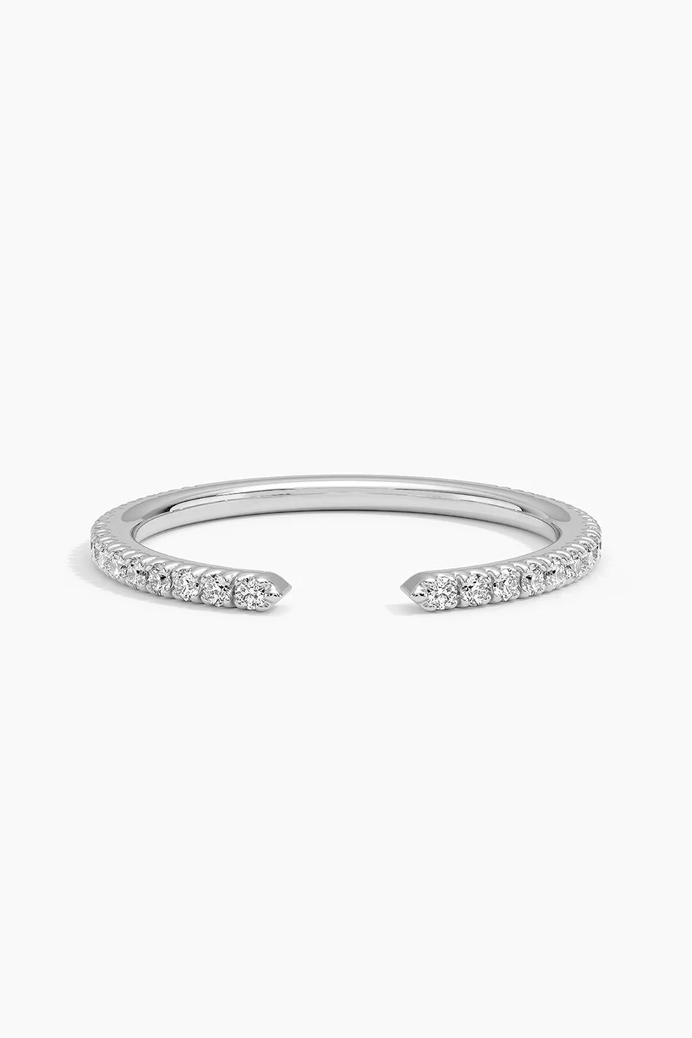 Round Cut Open Stacking Band Ring