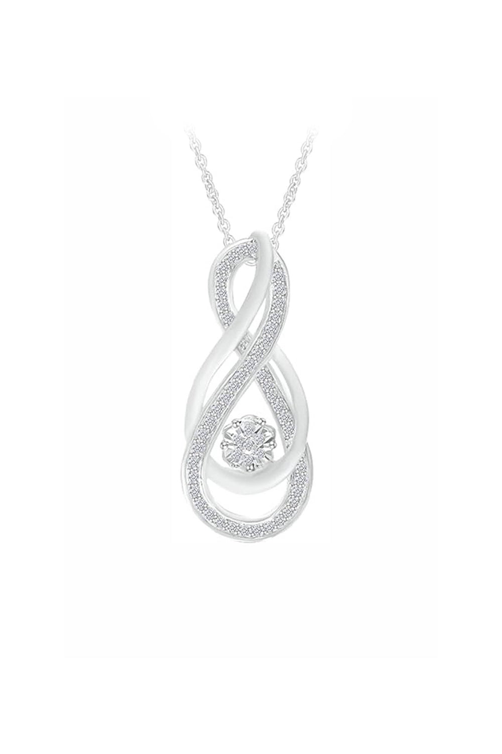 Intertwining Infinity Pendant Necklace