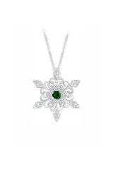 Birthday Snowflake Pendant Necklace