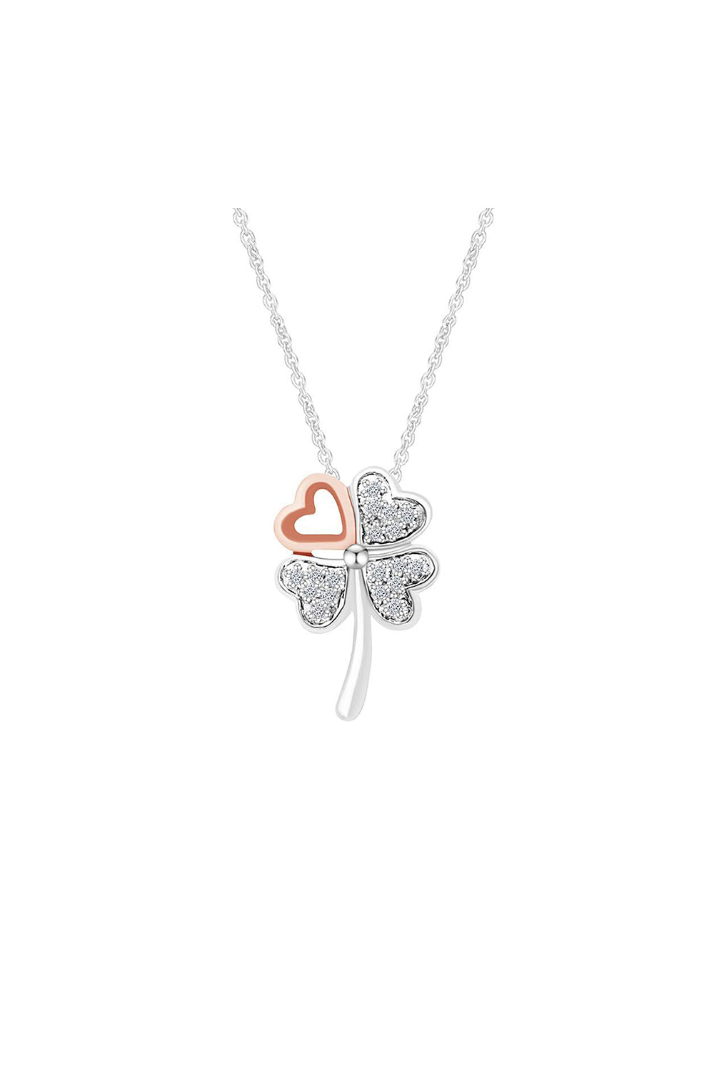 Leaf Lucky Clover Pendant Necklace