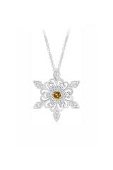 Birthday Snowflake Pendant Necklace