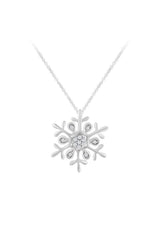 Accent Snowflake Pendant Necklace