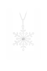 Solitaire Snowflake Pendant Necklace