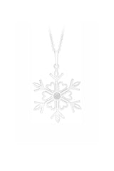 Heart Snowflake Pendant Necklace