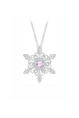 Birthday Snowflake Pendant Necklace