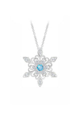 Birthday Snowflake Pendant Necklace