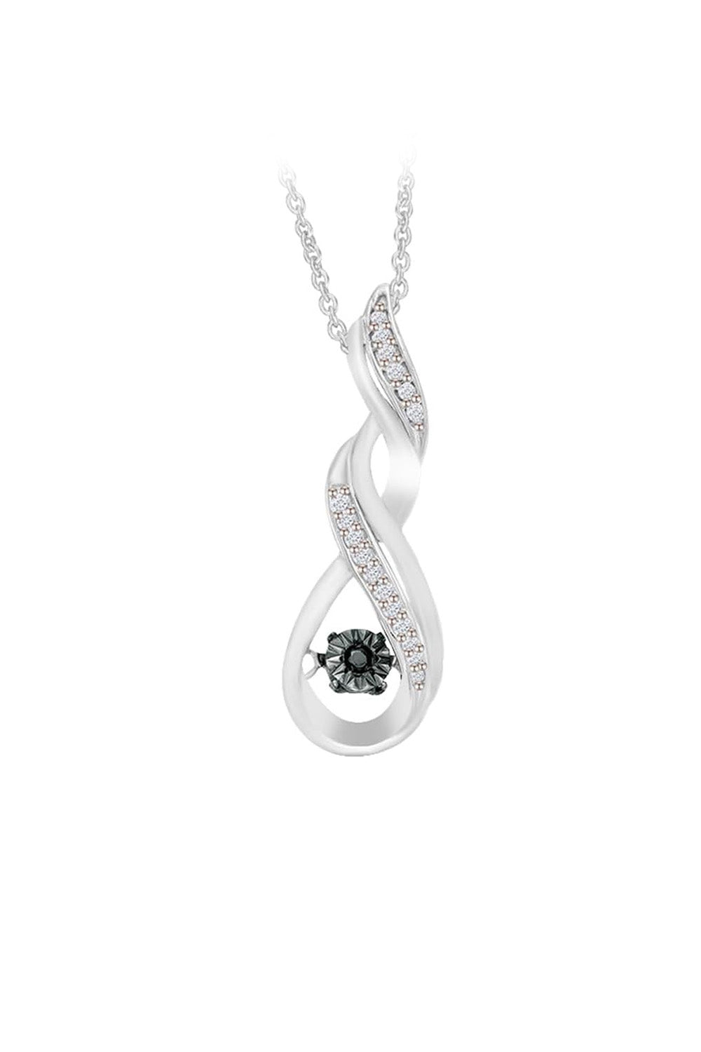 Swirl Infinity Pendant Necklace