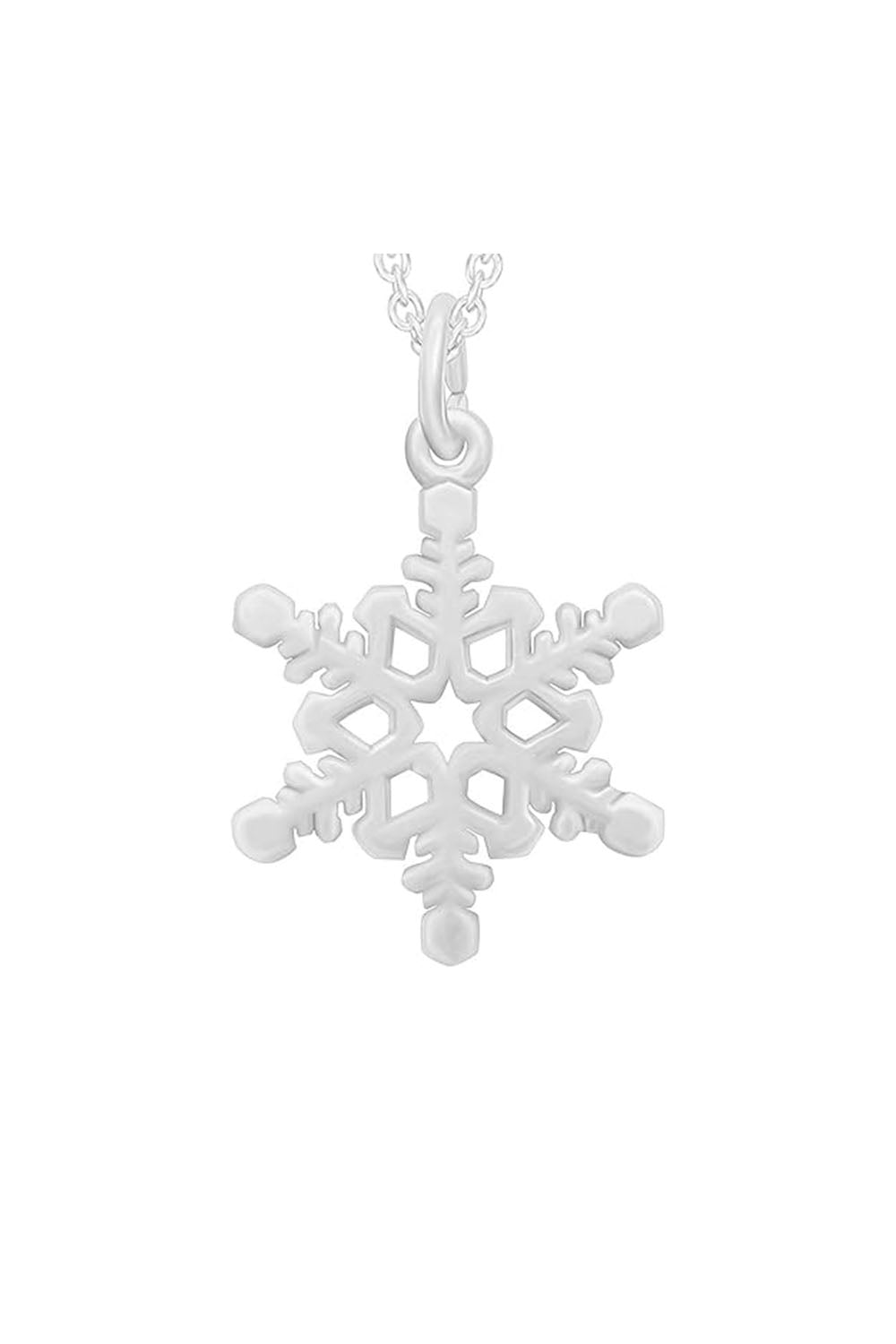 Snowflake Profile Pendant Necklaces