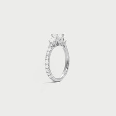 Channel Set Three-Stone Engagement Ring