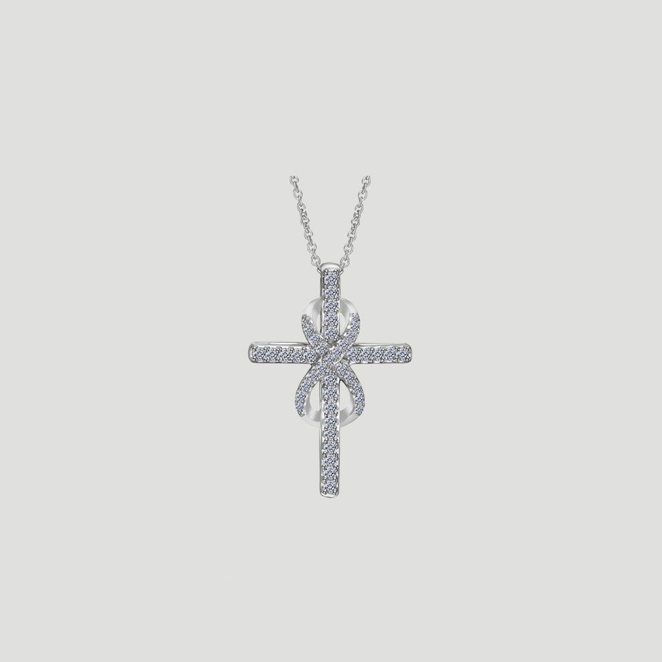 Diamond Cross with Infinity Pendant Necklace