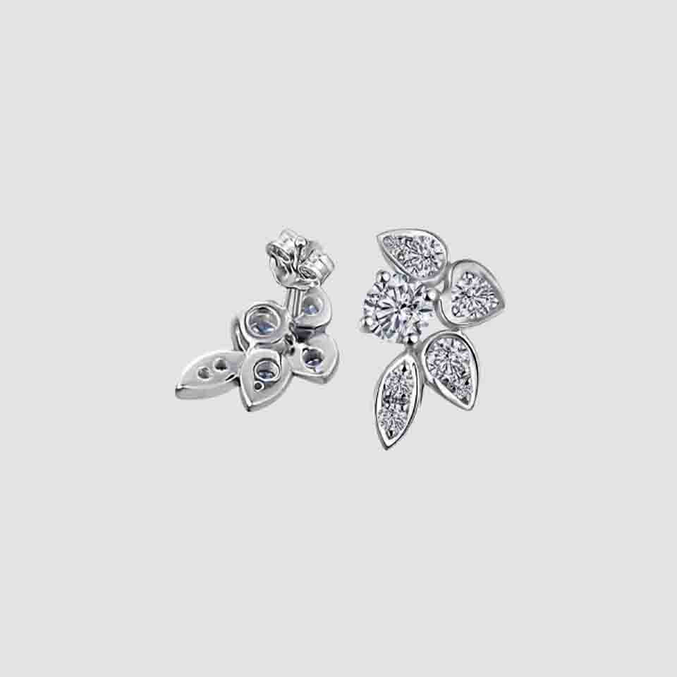 Moissanite Cluster Multi Shaped Stud