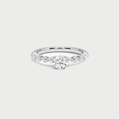 Round Moissanite Engagement Ring