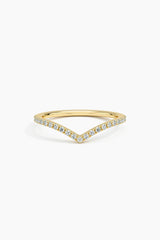 Chevron V Shape Curved Ring