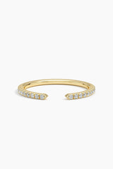 Round Cut Open Stacking Band Ring