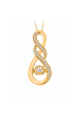 Double Twisted Infinity Pendant Necklace