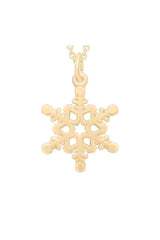 Snowflake Profile Pendant Necklaces