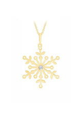 Solitaire Snowflake Pendant Necklace